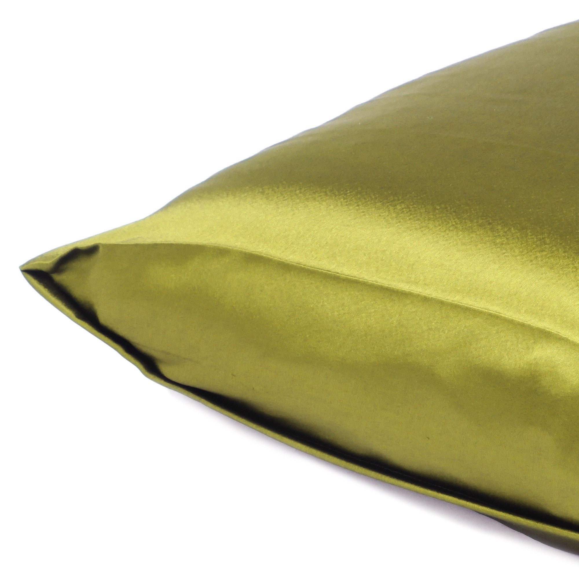 Set of Two Lemongrass Dreamy Silk Satin Queen Pillowcases Homeroots Bed & Bath
