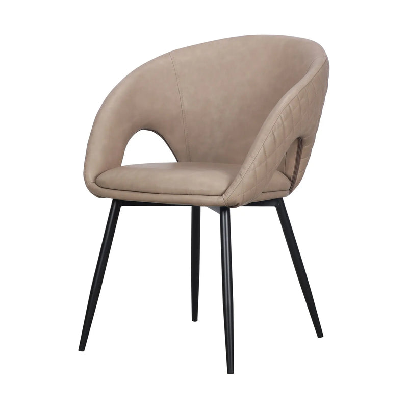 Set of Two Light Gray Slipcovered Faux Leather Dining Arm Chairs Homeroots Kitchen & Dining
