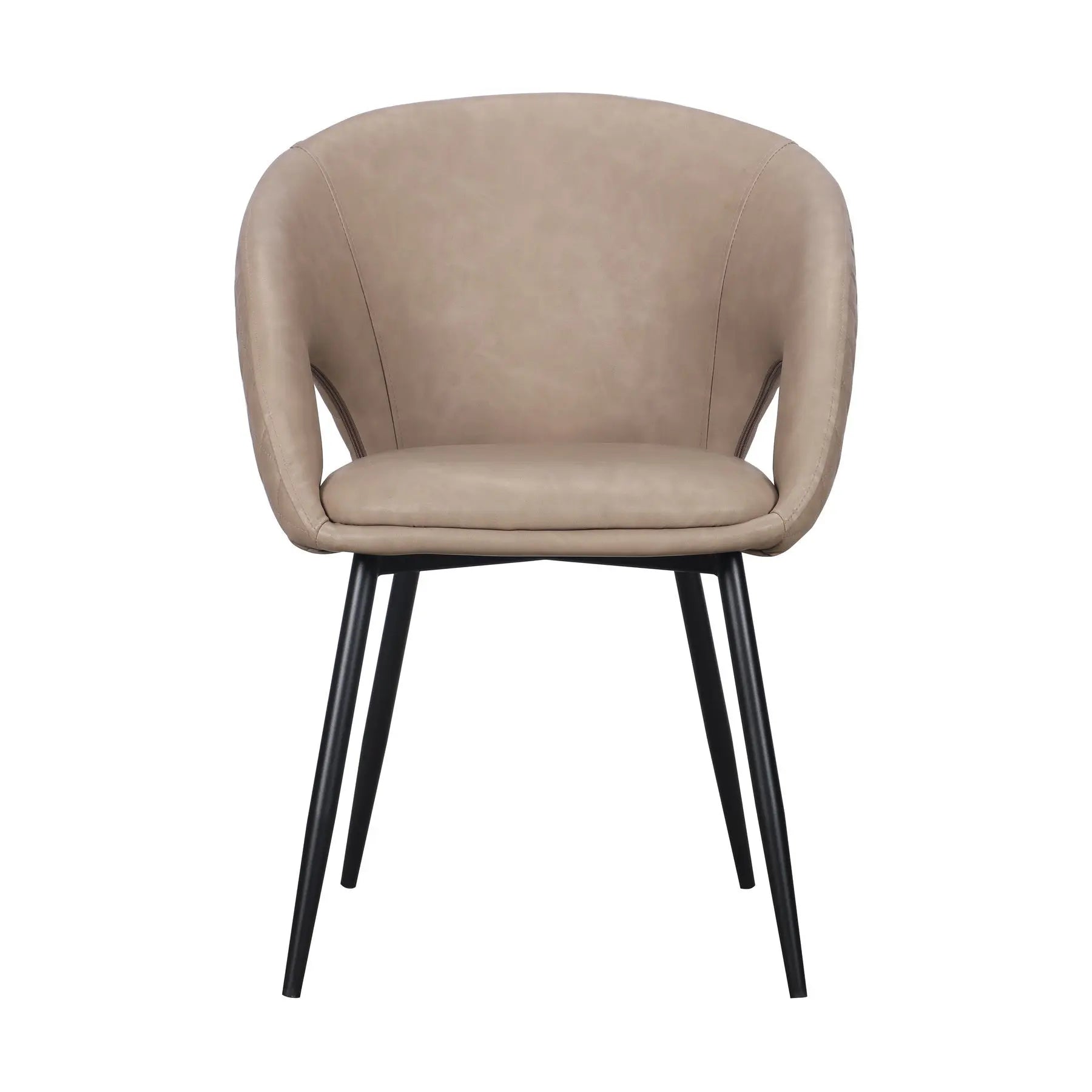 Set of Two Light Gray Slipcovered Faux Leather Dining Arm Chairs Homeroots Kitchen & Dining