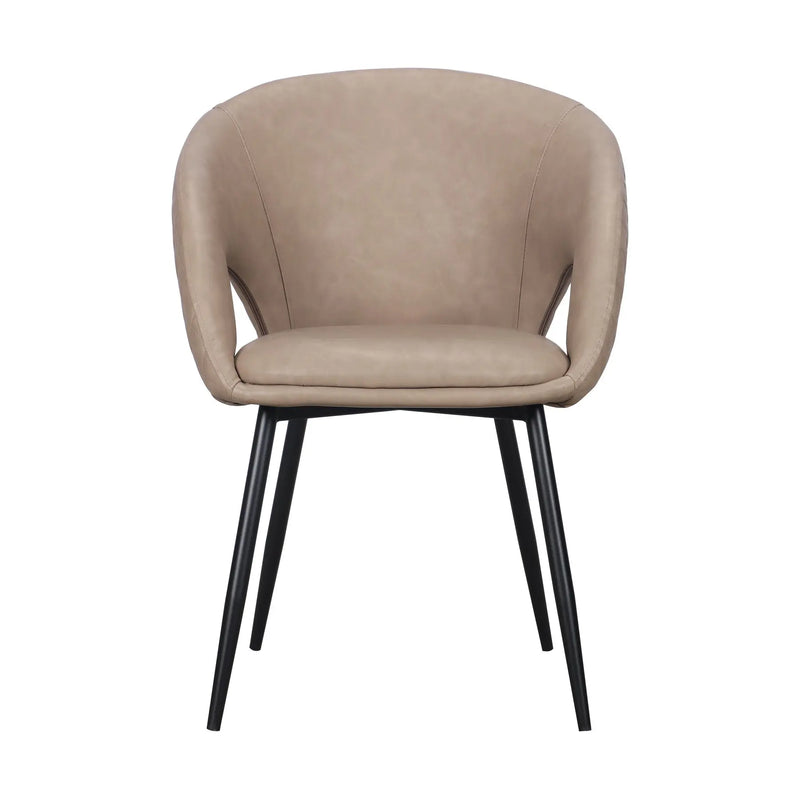 Set of Two Light Gray Slipcovered Faux Leather Dining Arm Chairs Homeroots Kitchen & Dining
