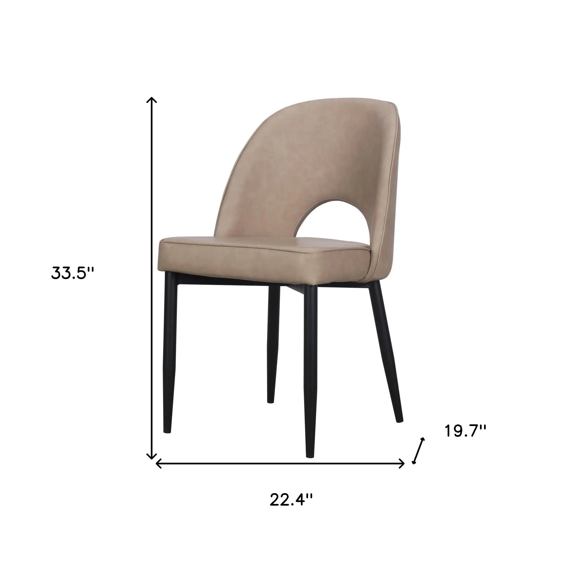 Set of Two Light Gray Slipcovered Faux Leather Dining Side Chairs Homeroots Kitchen & Dining