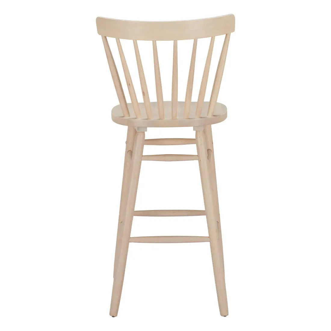 Set of Two Natural Solid Manufactured Wood and Wood Low Back Bar Chairs Homeroots Living Room