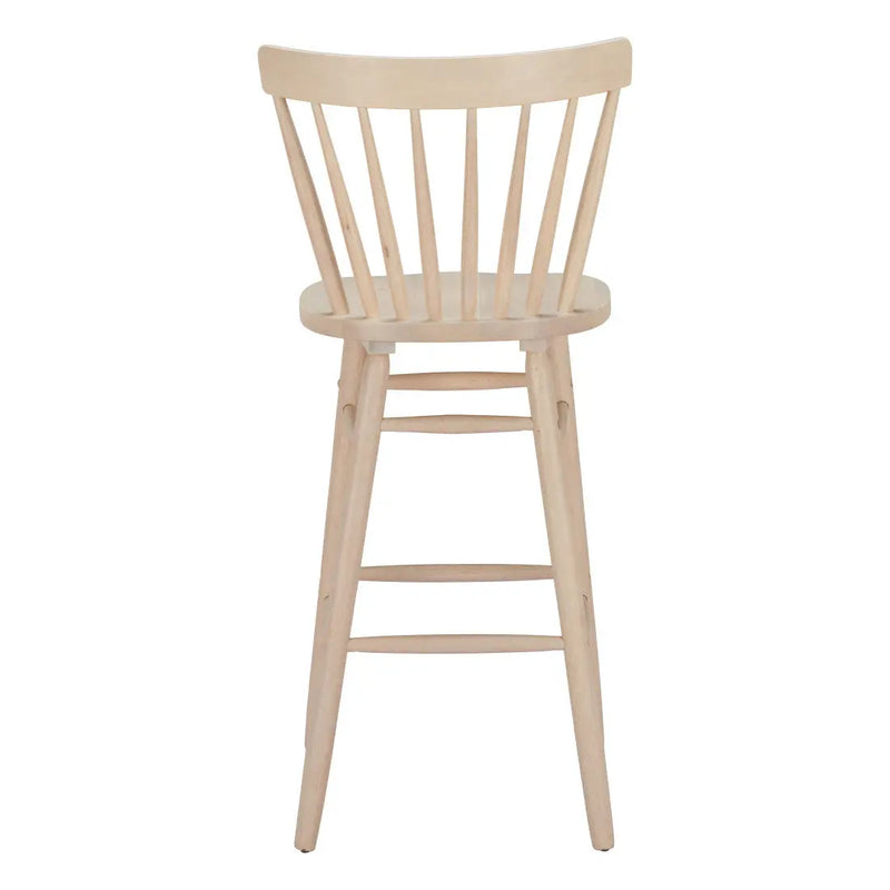 Set of Two Natural Solid Manufactured Wood and Wood Low Back Bar Chairs Homeroots Living Room