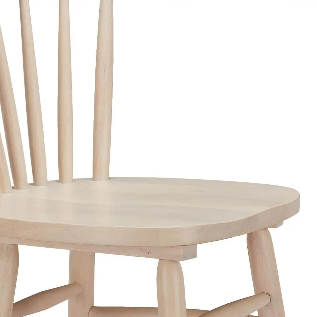 Set of Two Natural Solid Manufactured Wood and Wood Low Back Bar Chairs Homeroots Living Room