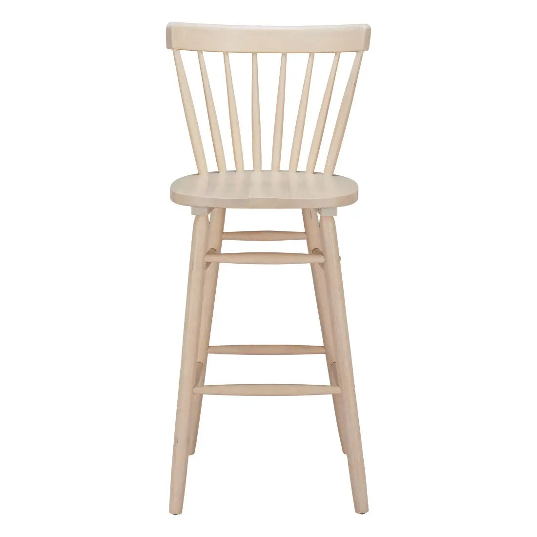 Set of Two Natural Solid Manufactured Wood and Wood Low Back Bar Chairs Homeroots Living Room
