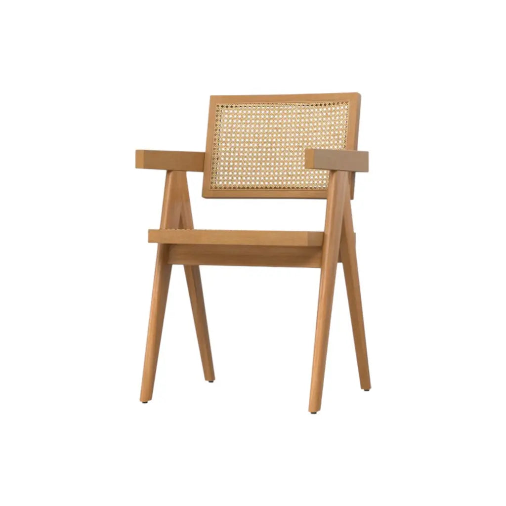 Set of Two Natural Solid Wood Dining Parsons Chairs Homeroots Kitchen & Dining