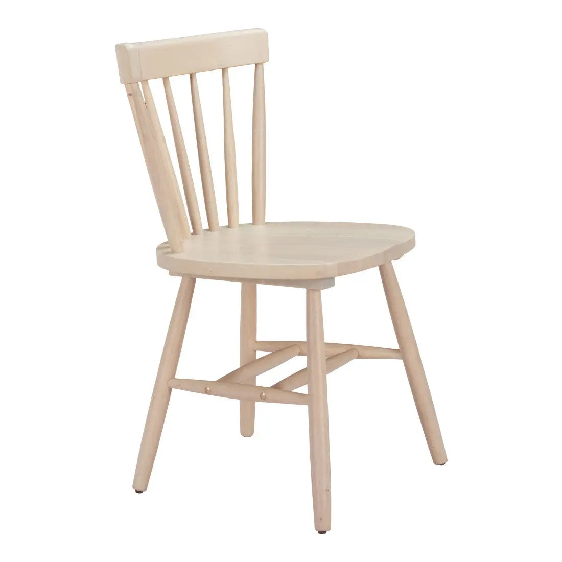 Set of Two Natural Wood Open Back Dining Side Chairs Homeroots Kitchen & Dining