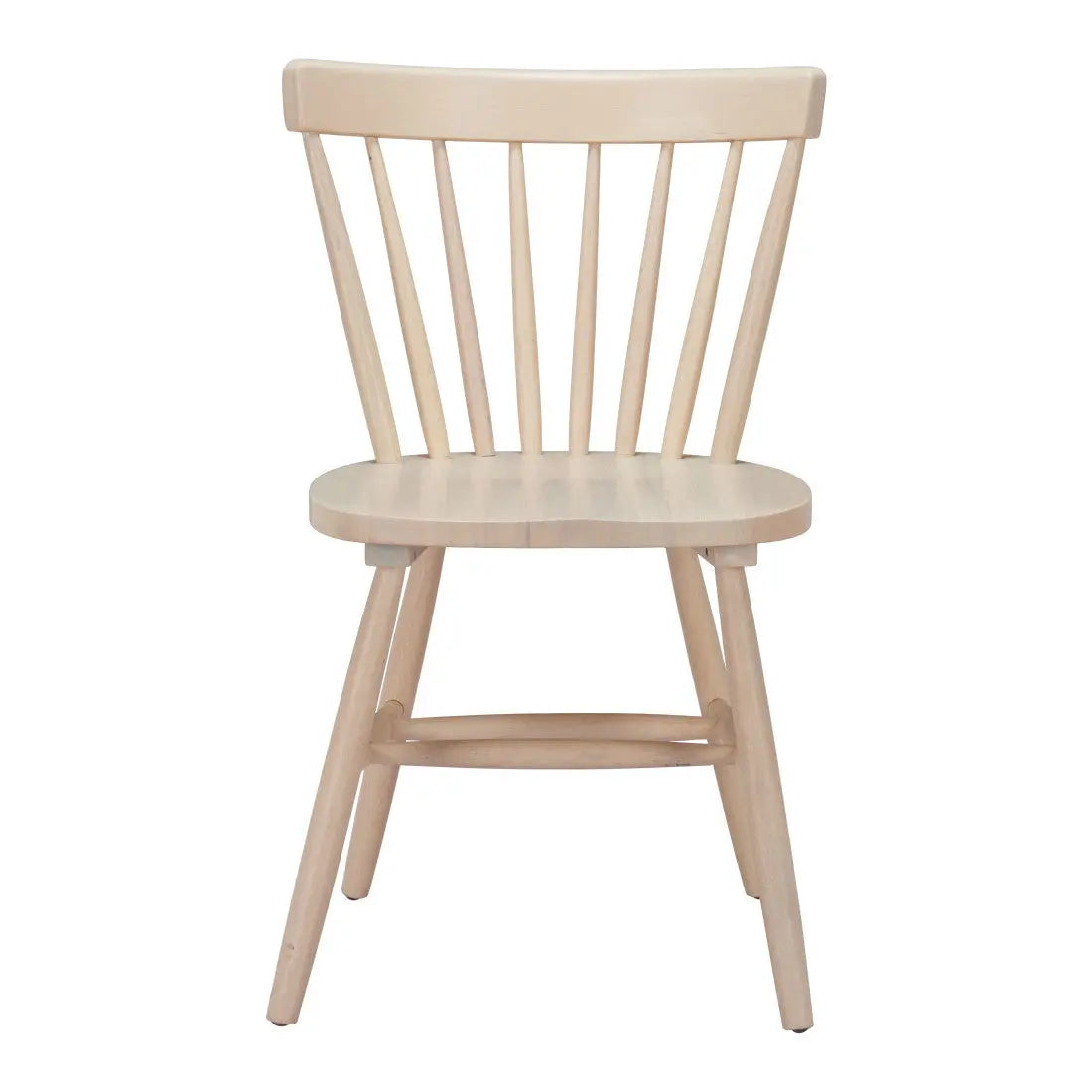Set of Two Natural Wood Open Back Dining Side Chairs Homeroots Kitchen & Dining