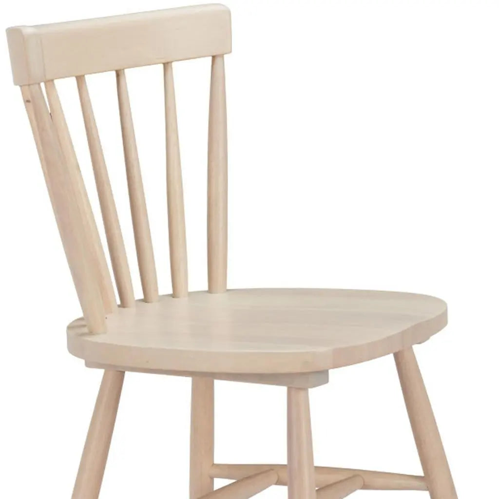 Set of Two Natural Wood Open Back Dining Side Chairs Homeroots Kitchen & Dining