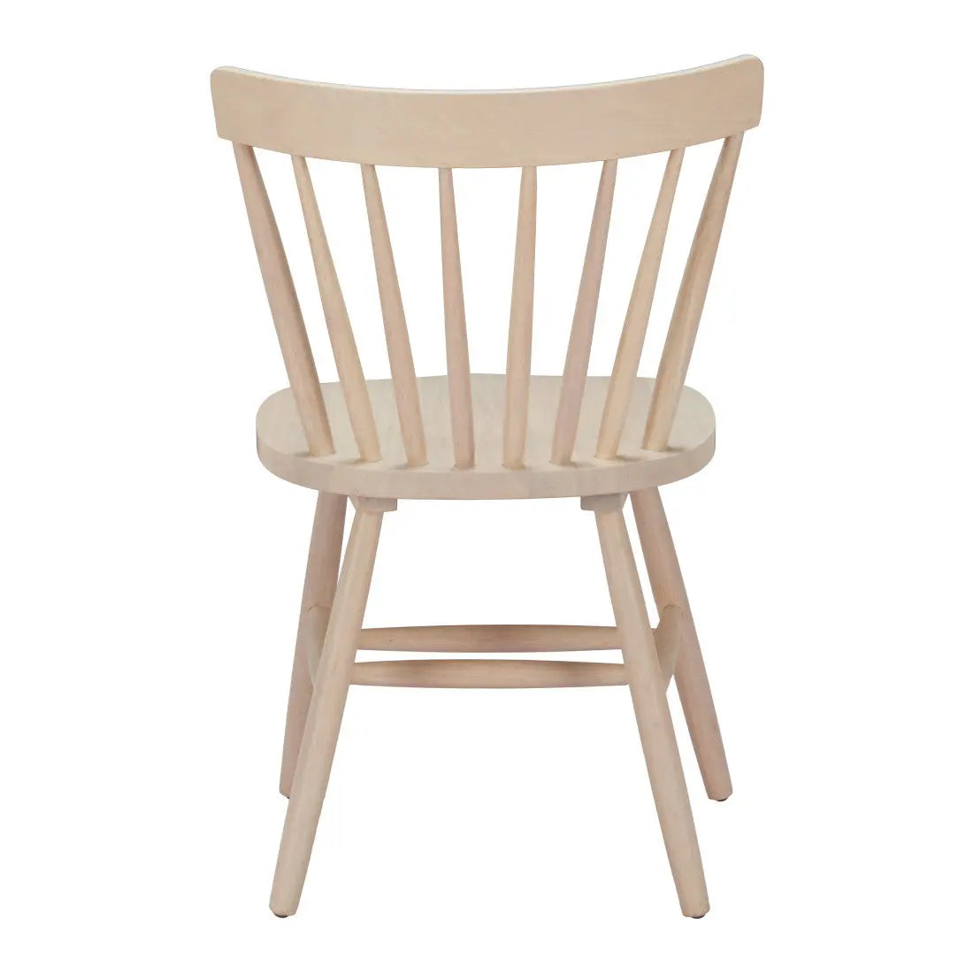 Set of Two Natural Wood Open Back Dining Side Chairs Homeroots Kitchen & Dining