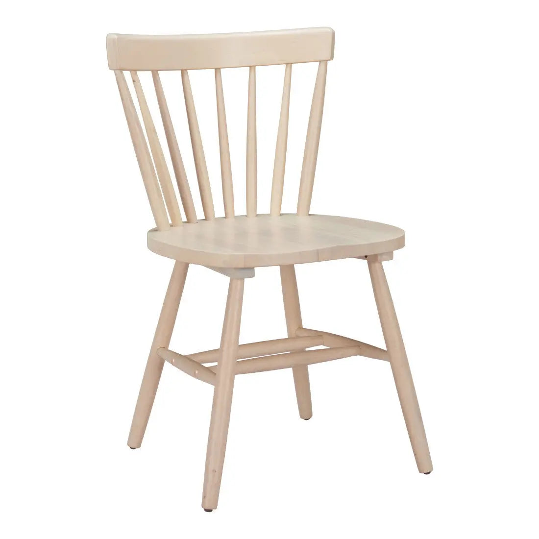 Set of Two Natural Wood Open Back Dining Side Chairs Homeroots Kitchen & Dining