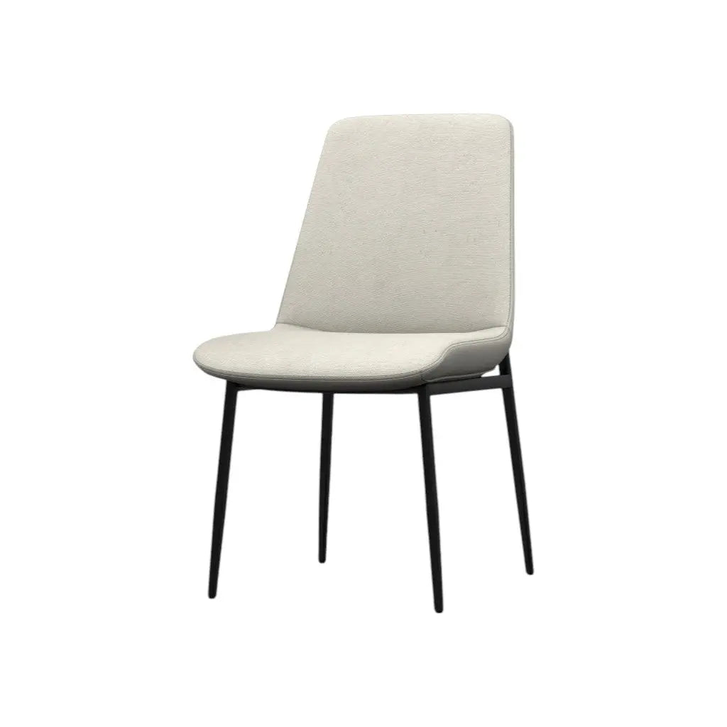Set of Two Natural and Black Solid Wood Dining Parsons Chairs Homeroots Kitchen & Dining