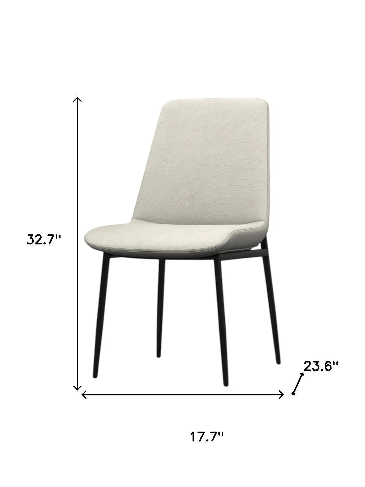 Set of Two Natural and Black Solid Wood Dining Parsons Chairs Homeroots Kitchen & Dining