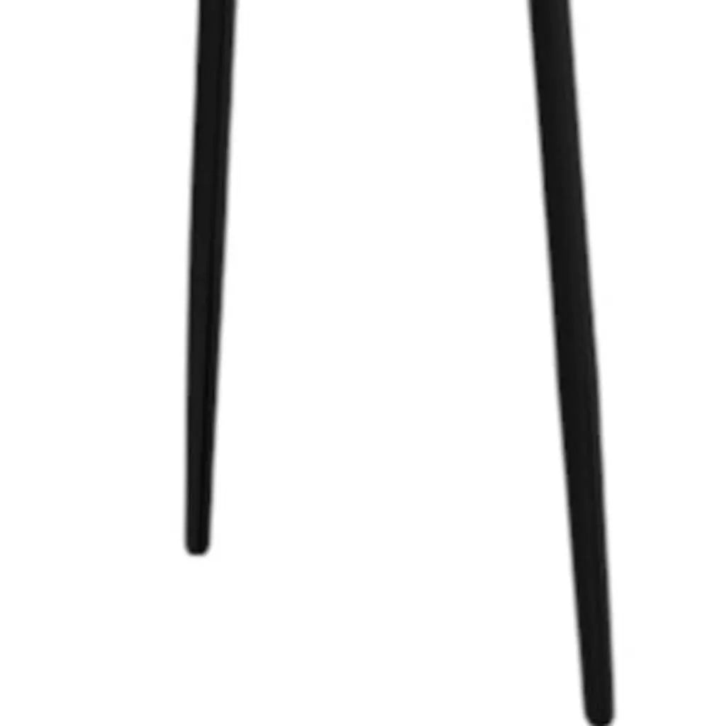 Set of Two Natural and Black Solid Wood Dining Parsons Chairs Homeroots Kitchen & Dining