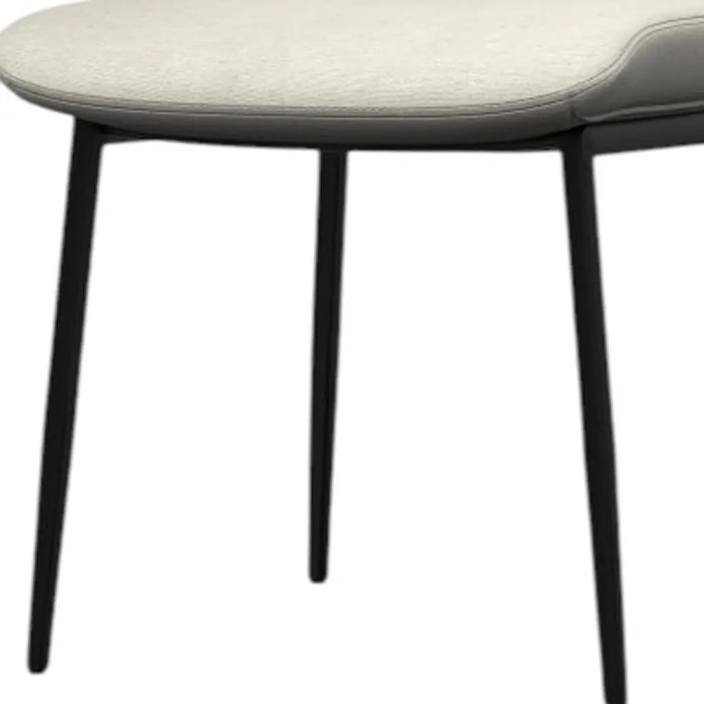 Set of Two Natural and Black Solid Wood Dining Parsons Chairs Homeroots Kitchen & Dining