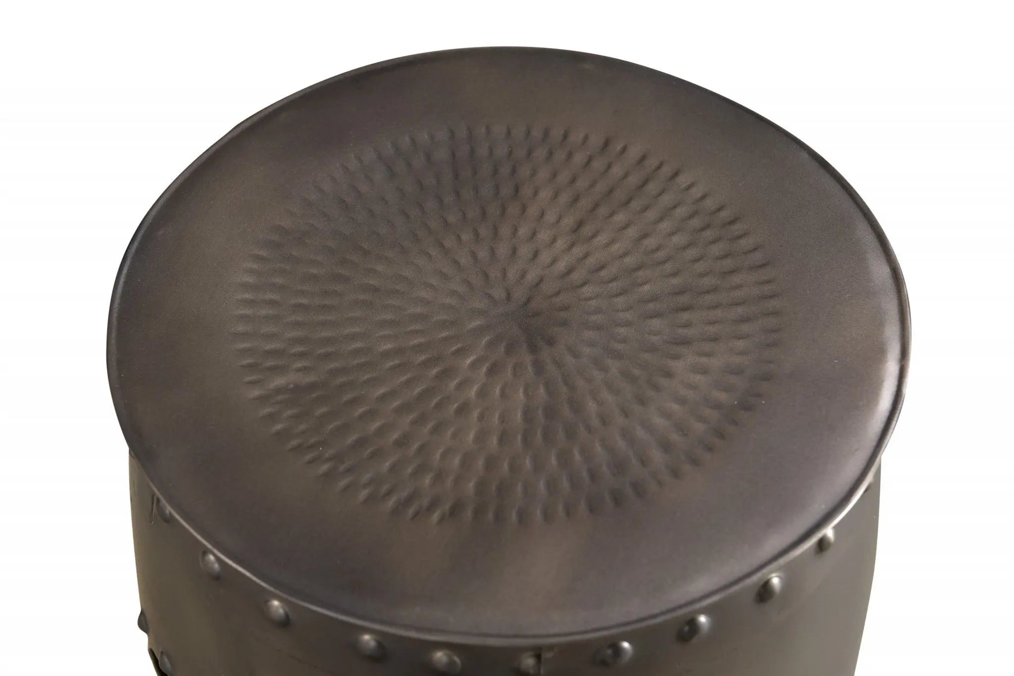 20" Nickel Iron Round End Table - GreatEagleInc