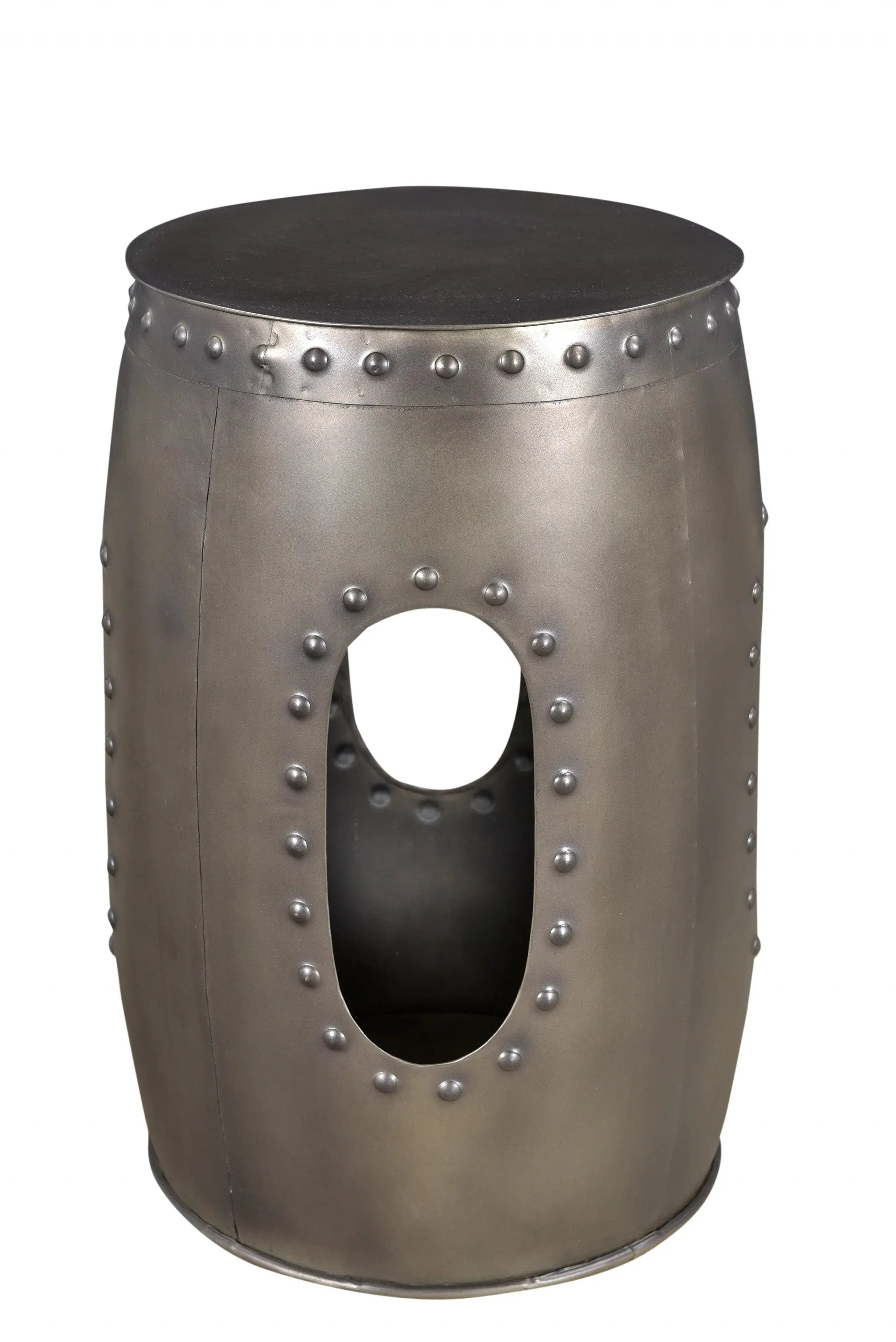 20" Nickel Iron Round End Table - GreatEagleInc