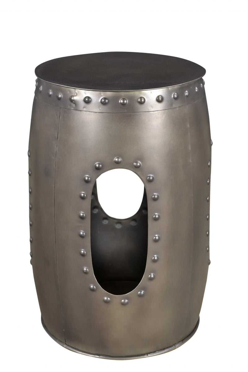 20" Nickel Iron Round End Table - GreatEagleInc