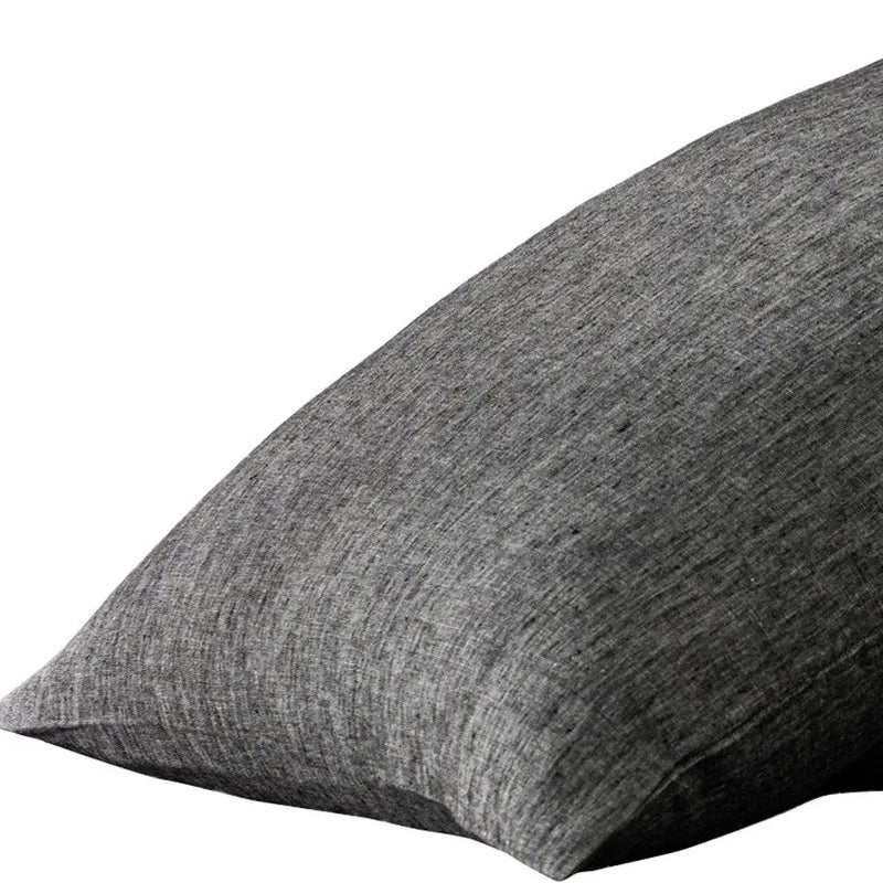 Set of Two Onyx Linen Pillowcases Homeroots Bed & Bath