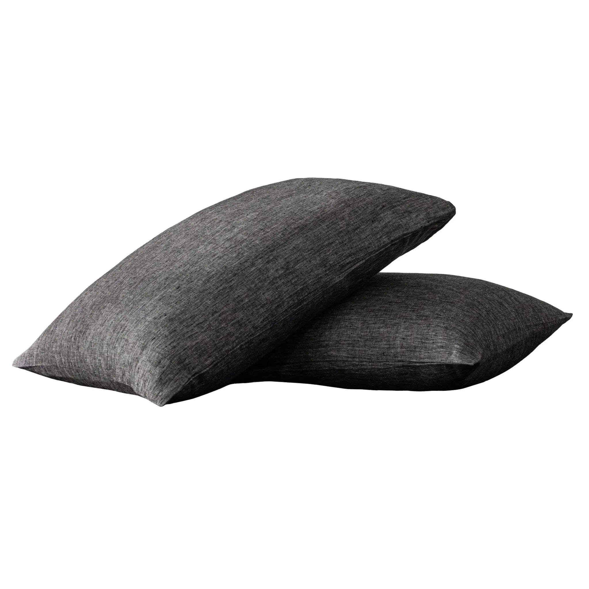 Set of Two Onyx Linen Pillowcases Homeroots Bed & Bath