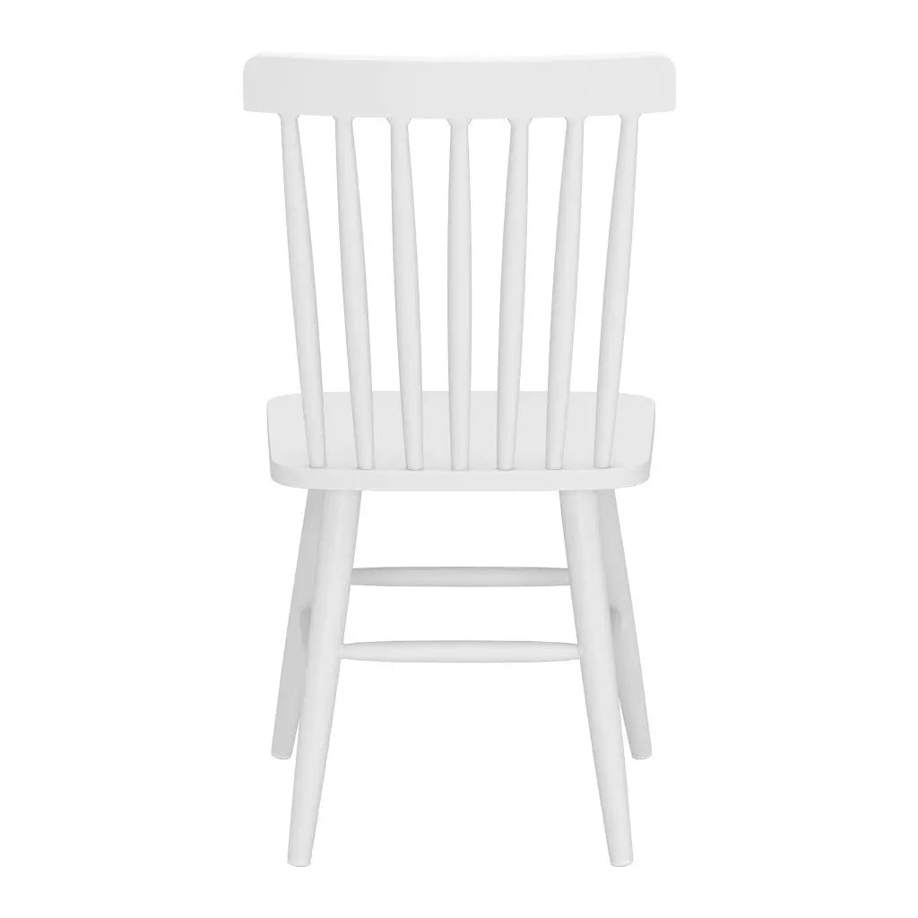 Set of Two White Aluminum Slat Back Dining Side Chairs - GreatEagleInc
