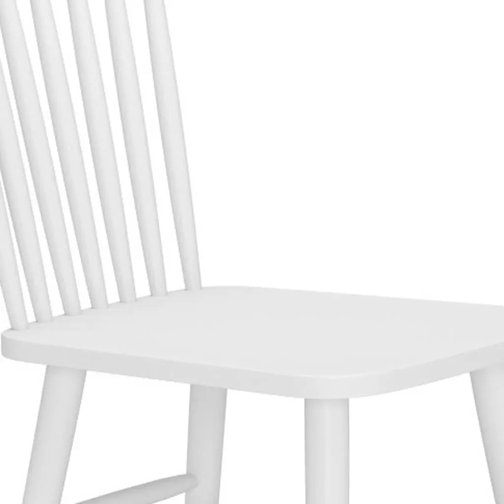 Set of Two White Aluminum Slat Back Dining Side Chairs - GreatEagleInc
