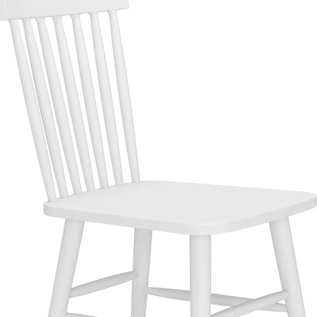 Set of Two White Aluminum Slat Back Dining Side Chairs - GreatEagleInc