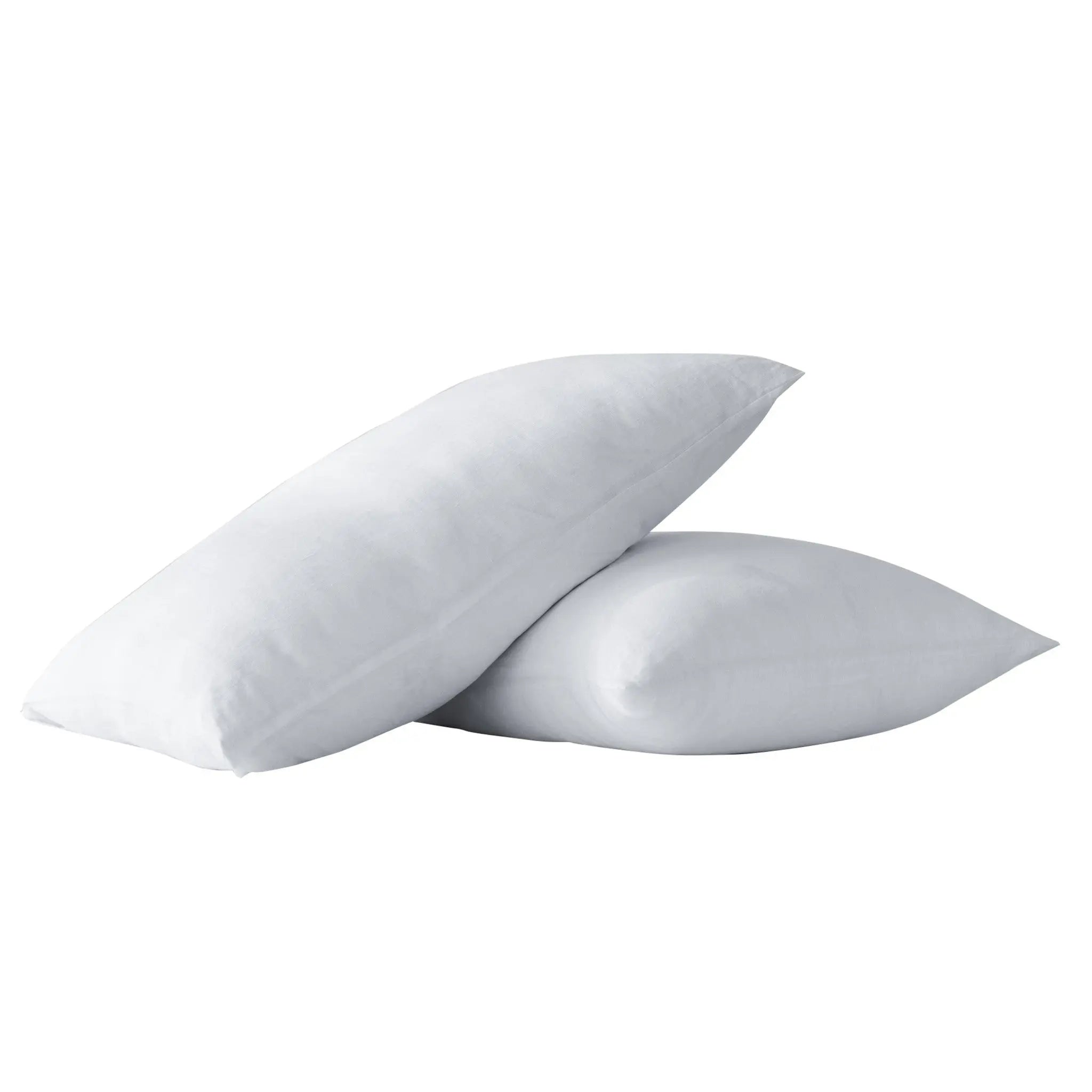 Set of Two White Linen King Pillowcases Homeroots Bed & Bath