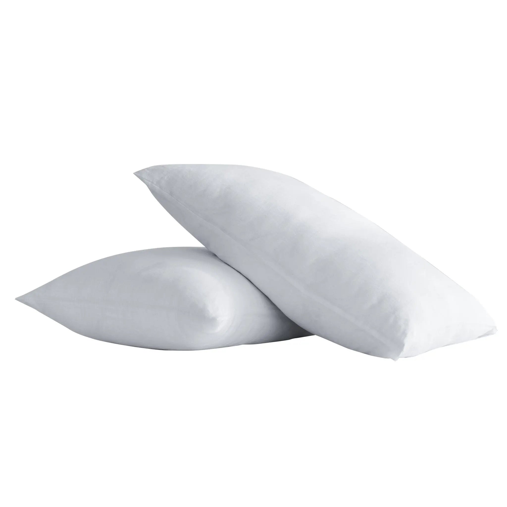 Set of Two White Linen King Pillowcases Homeroots Bed & Bath