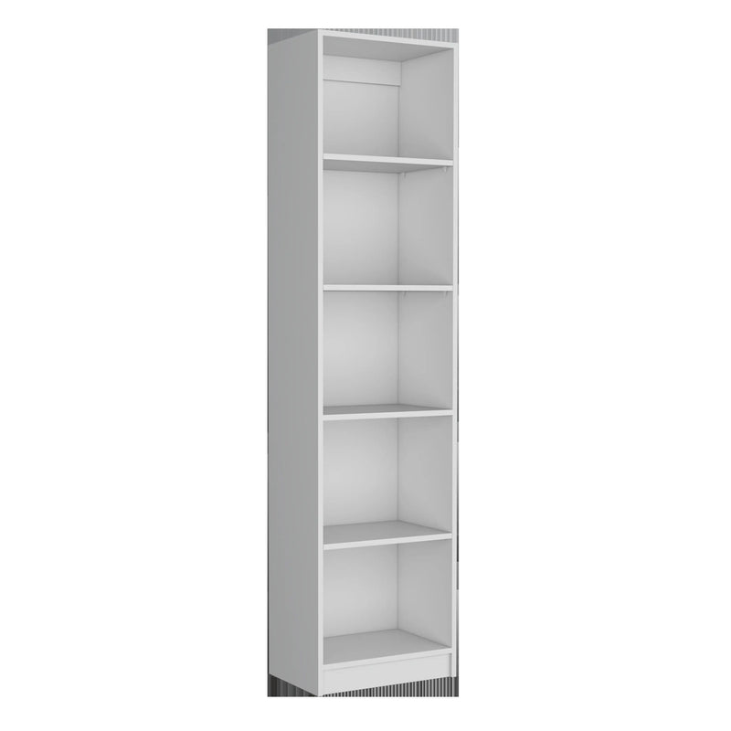 Set of Two White Wood Five Tier Modular Bookcase Homeroots Office
