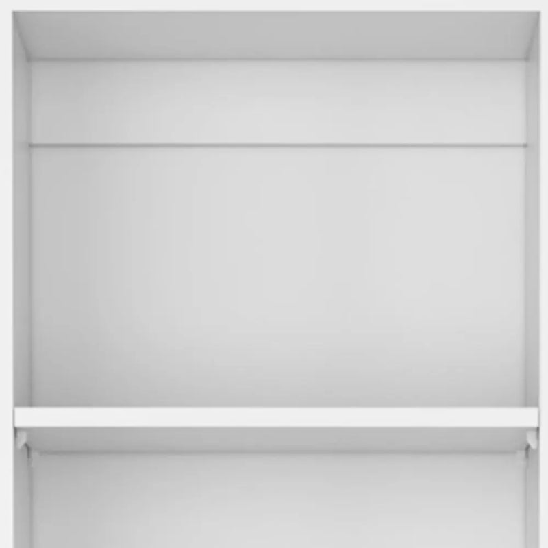 Set of Two White Wood Five Tier Modular Bookcase with Two Doors Homeroots Office