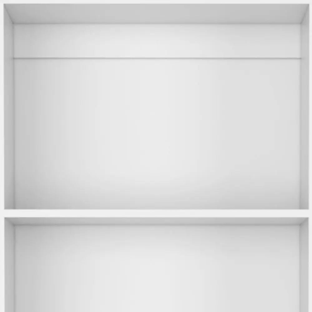 Set of Two White Wood Nine Tier Modular Bookcase Homeroots Office