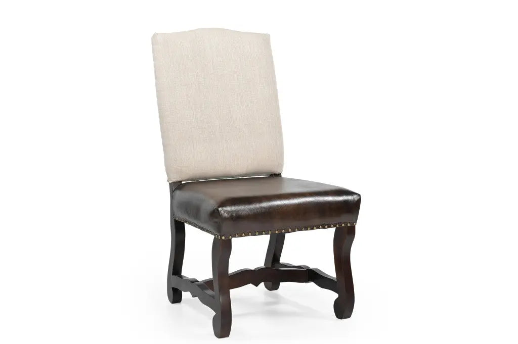 Seven Piece Brown Solid Wood Dining Set with Six Chairs - GreatEagleInc