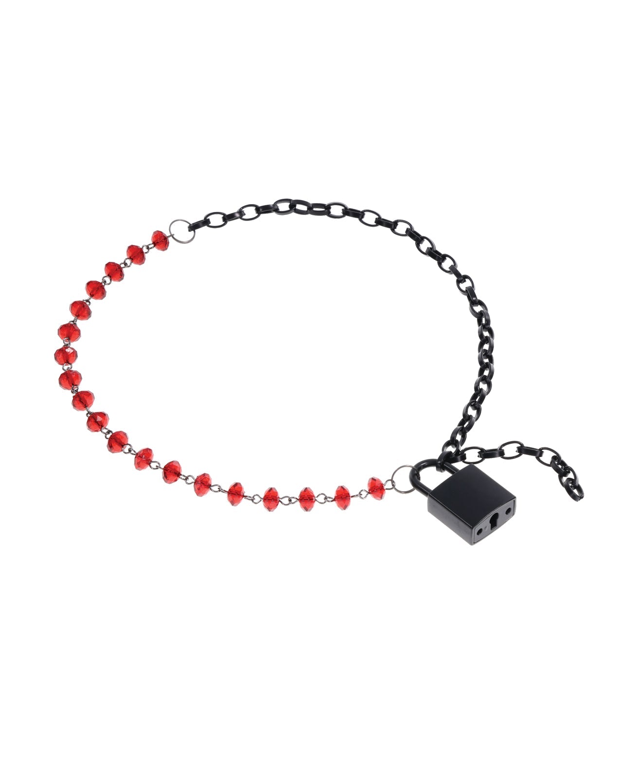 Sex & Mischief Ex's & Oh's Crystal Day Collar - Red/Black - GreatEagleInc