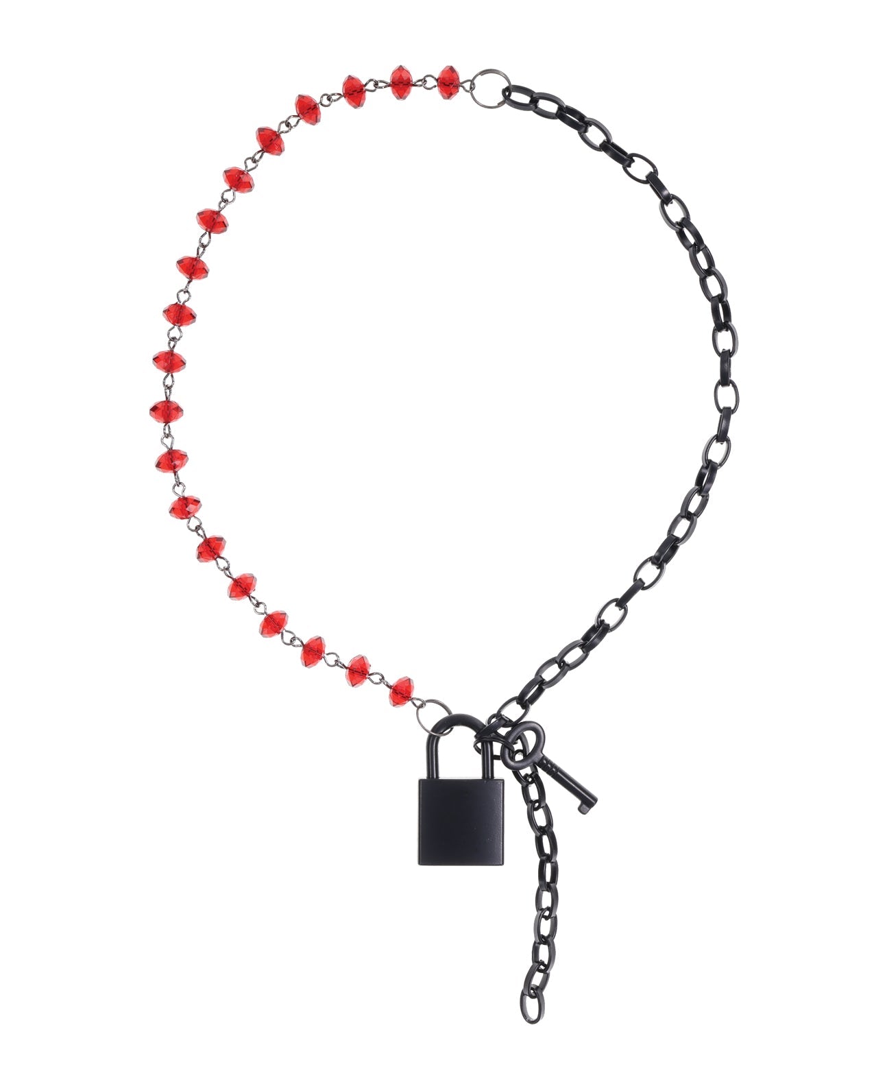 Sex & Mischief Ex's & Oh's Crystal Day Collar - Red/Black - GreatEagleInc