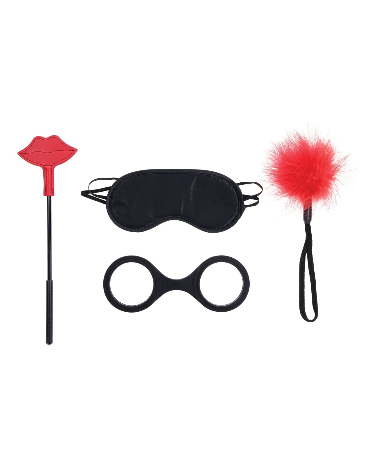 Sex & Mischief Ex's & Oh's Kiss Kit - Red/Black - GreatEagleInc
