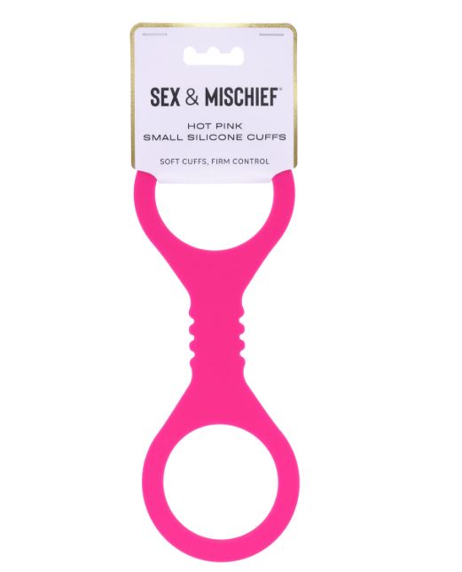 Sex & Mischief Hot Pink Small Silicone Cuffs Sport Sheets