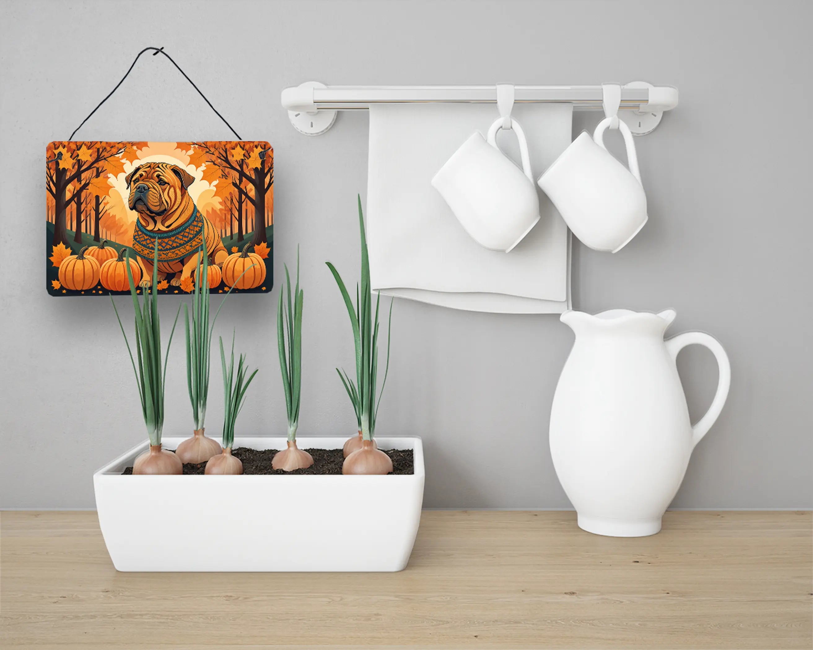 Shar Pei Fall Wall or Door Hanging Prints Caroline's Treasures