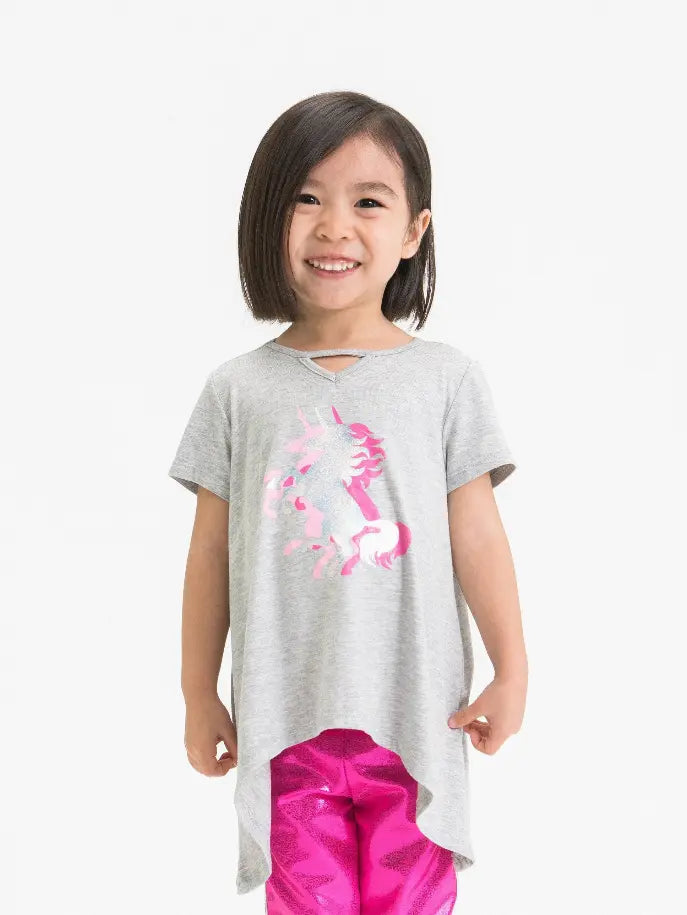 Shark Bite Tunic With Unicorn Graphic Little Mass