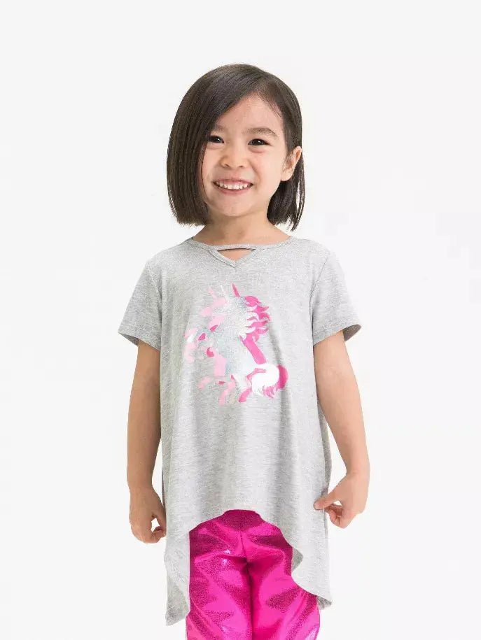 Shark Bite Tunic With Unicorn Graphic Little Mass