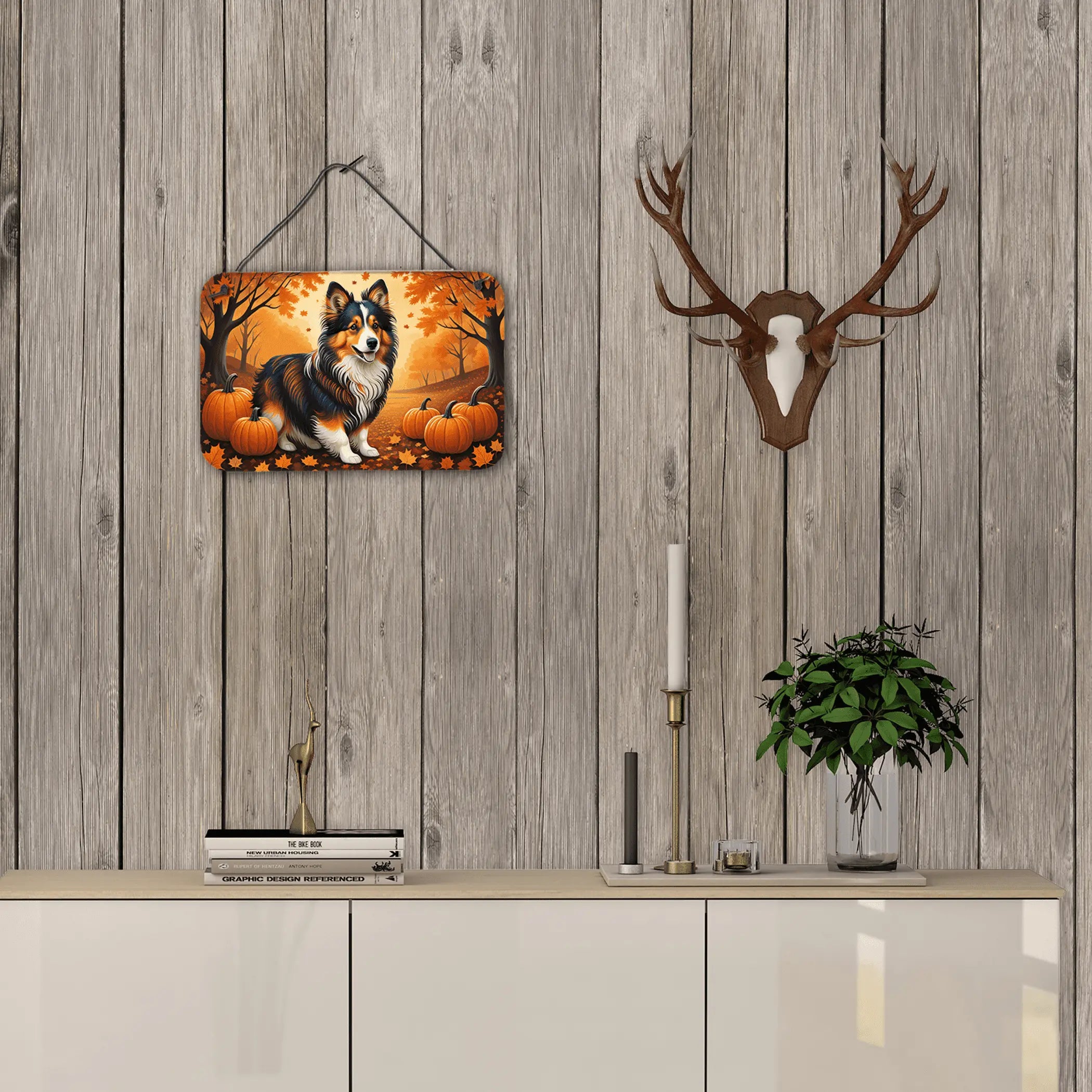 Sheltie Fall Wall or Door Hanging Prints Caroline's Treasures
