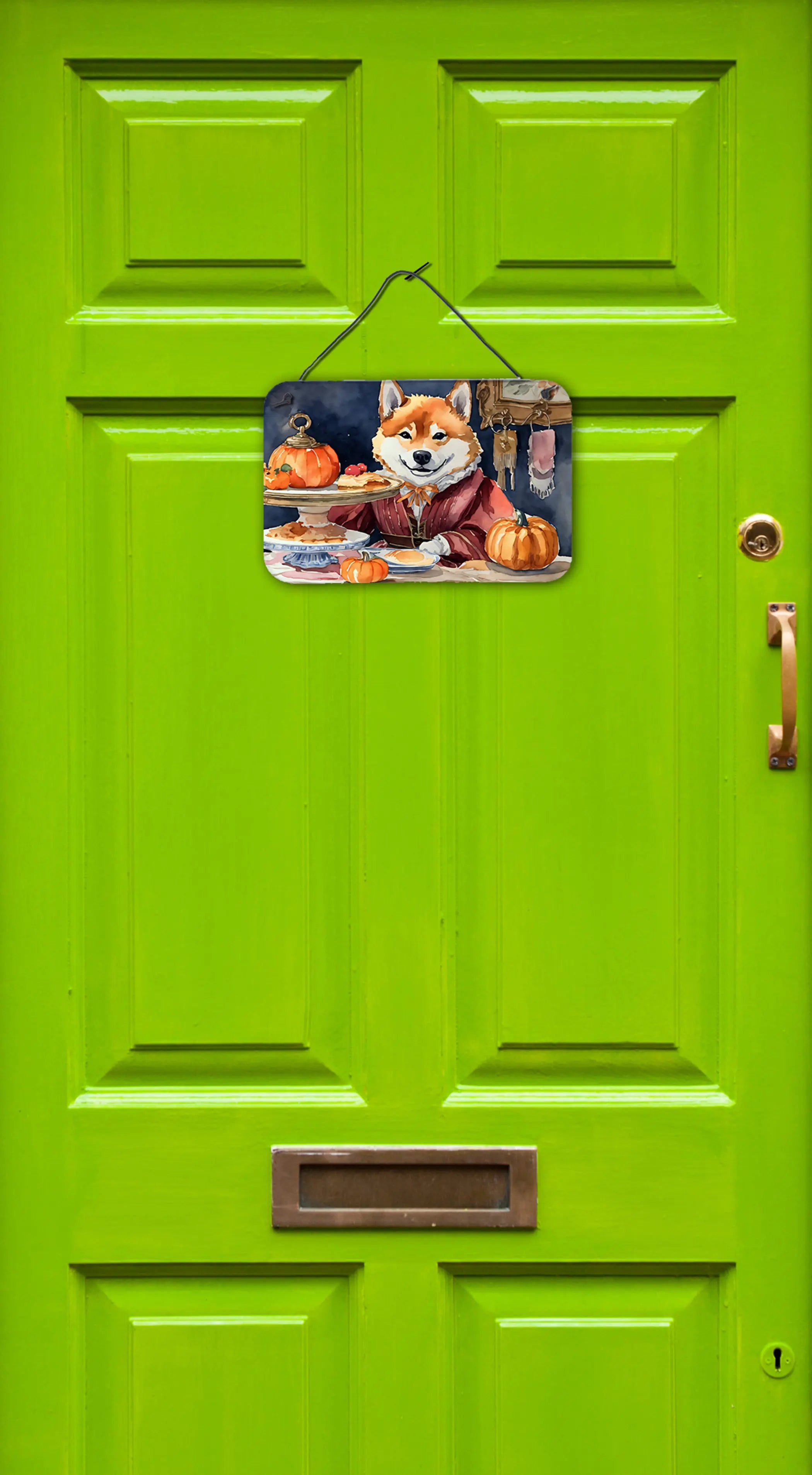 Shiba Inu Fall Kitchen Pumpkins Wall or Door Hanging Prints Caroline's Treasures