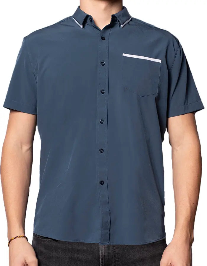 Short Sleeve "Edge" Button-Up Spearpoint Apparel