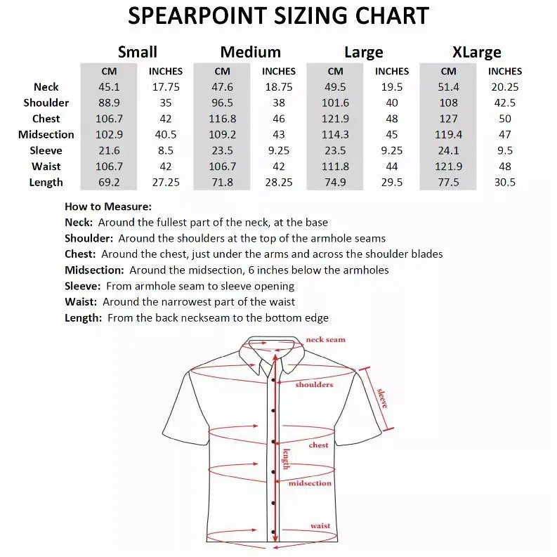 Short Sleeve "Point" Button-Up Spearpoint Apparel