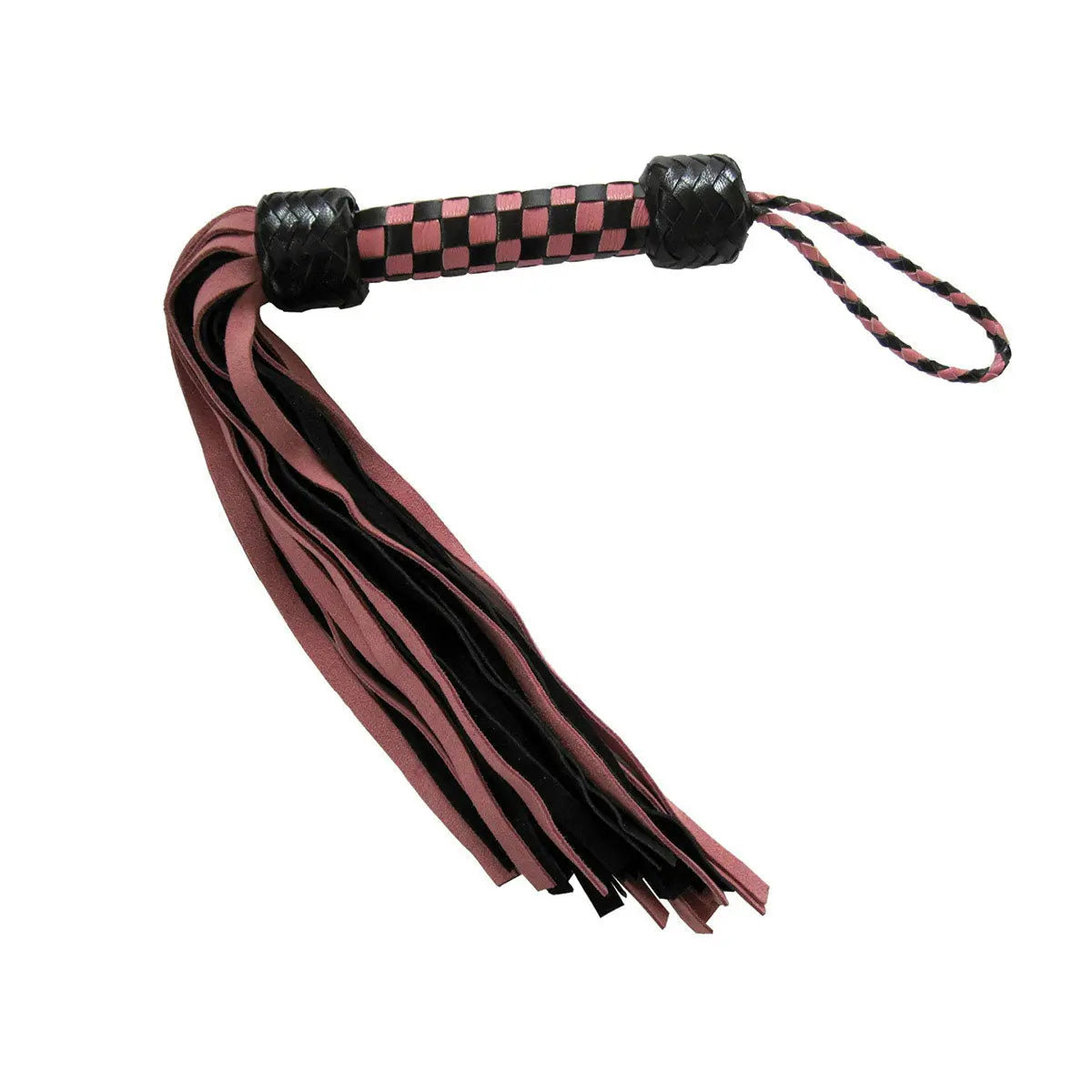 Short Suede Flogger - Pink/Black Ruff Doggie Styles