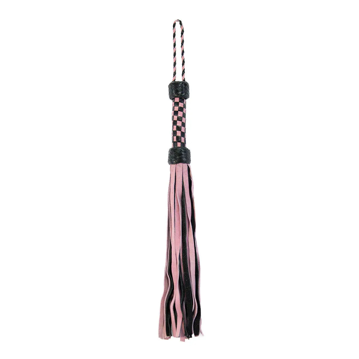 Short Suede Flogger - Pink/Black Ruff Doggie Styles