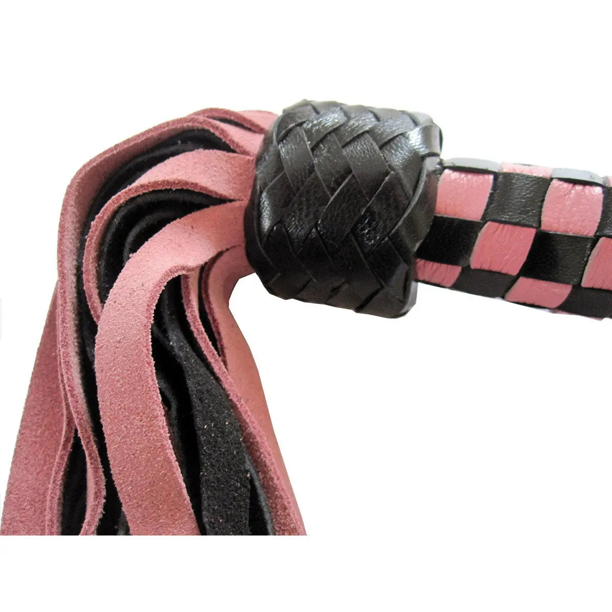 Short Suede Flogger - Pink/Black Ruff Doggie Styles
