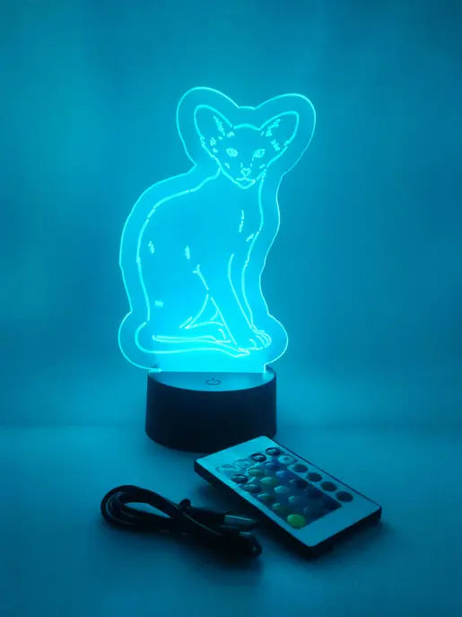 Shorthair Cat Lamp | Sphynx Cat Light | Gifts for Cat Lovers The 308 Collective