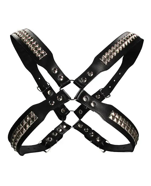 Shots Uomo Men's Pyramid Stud Body Harness - Black Shots America LLC