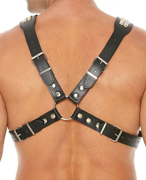 Shots Uomo Men's Pyramid Stud Body Harness - Black Shots America LLC